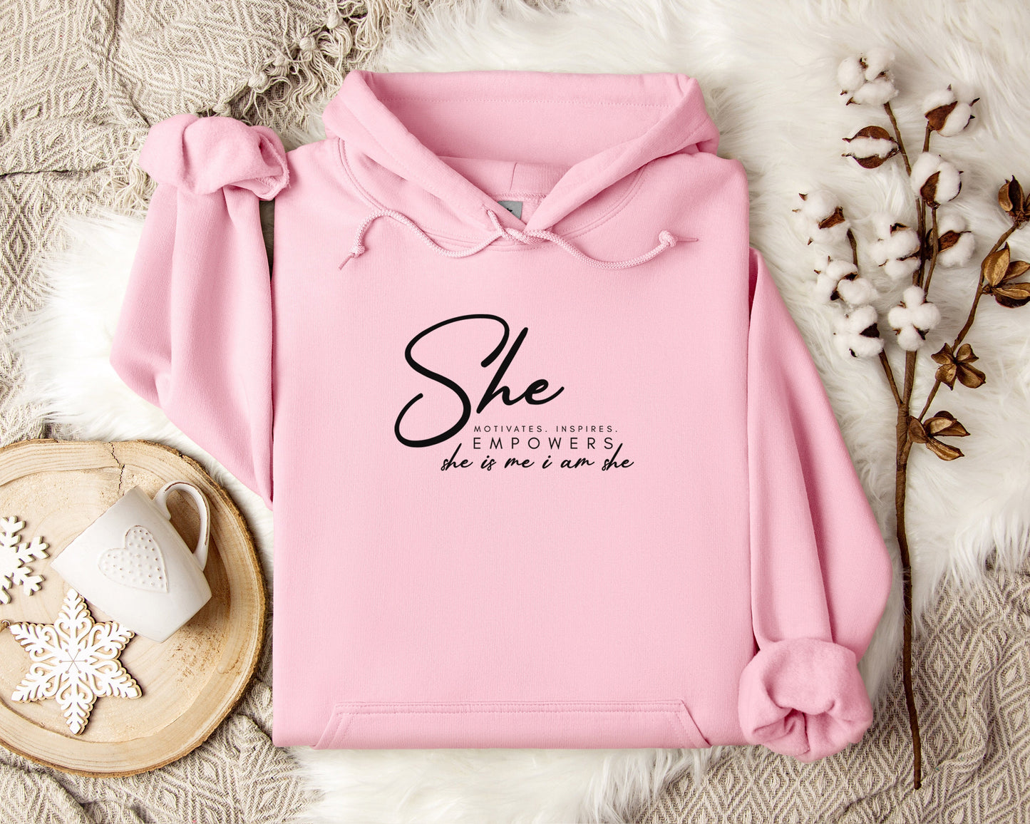 She Motivates, Inspires, Empowers Hoodie