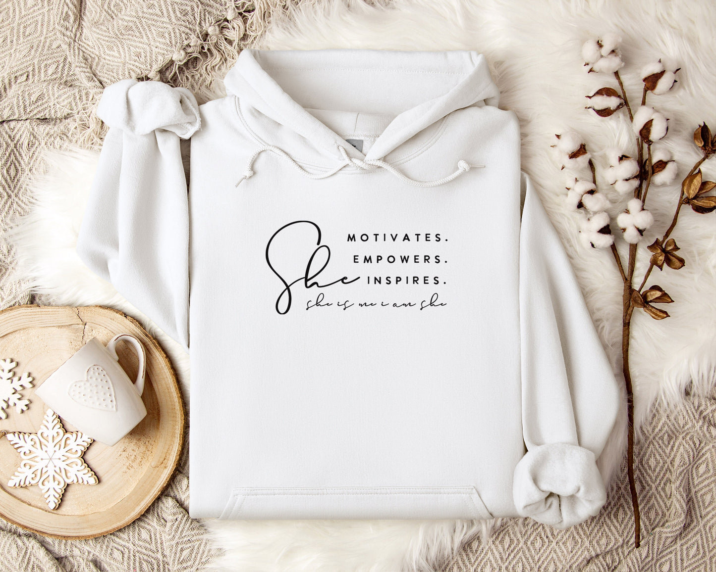 She Motivates, Empowers, Inspires Hoodie