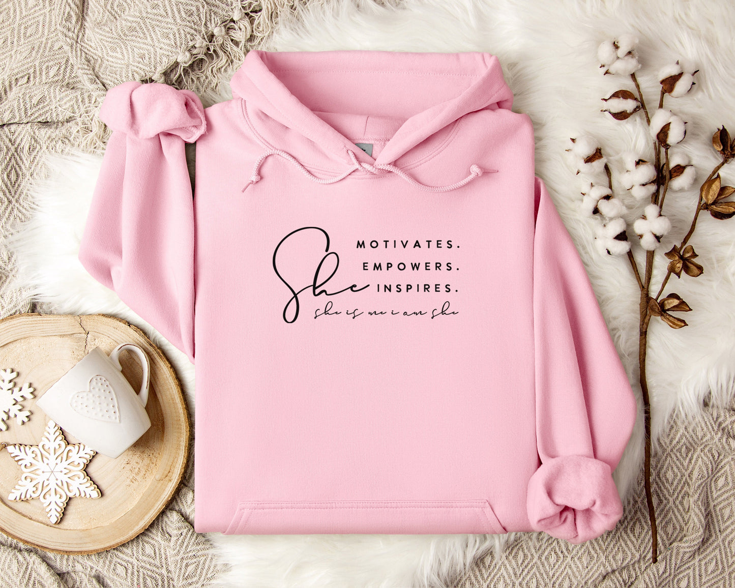 She Motivates, Empowers, Inspires Hoodie