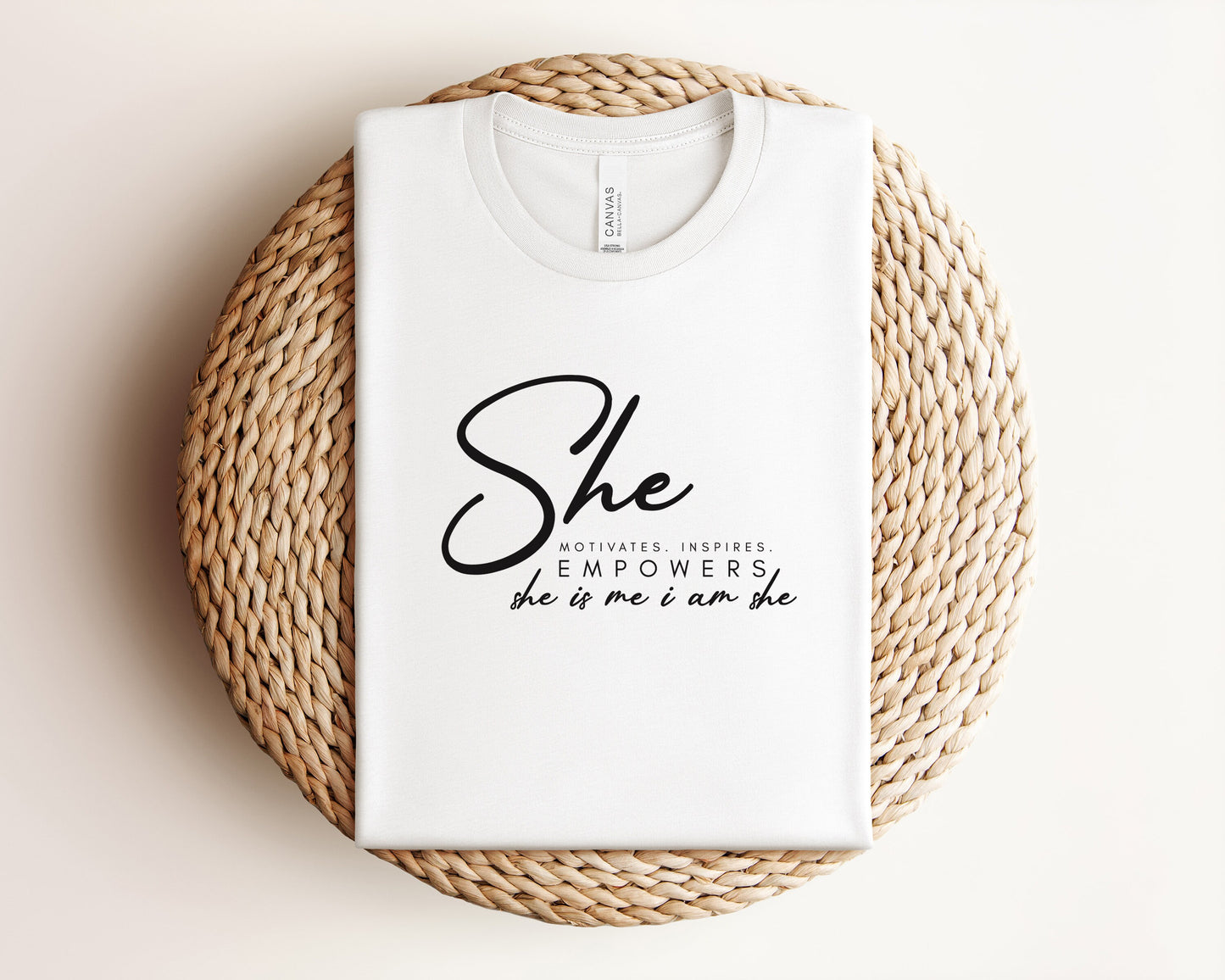 She Motivates Empowers Inspires T-Shirt