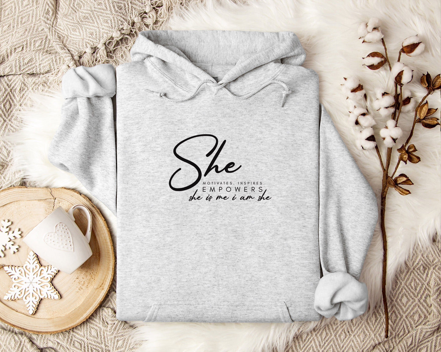 She Motivates, Inspires, Empowers Hoodie